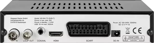 Receiver Megasat HD 644 T2