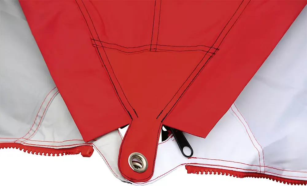 Sonnensegel BENT Zip-Protect Canvas Single Farbe rot