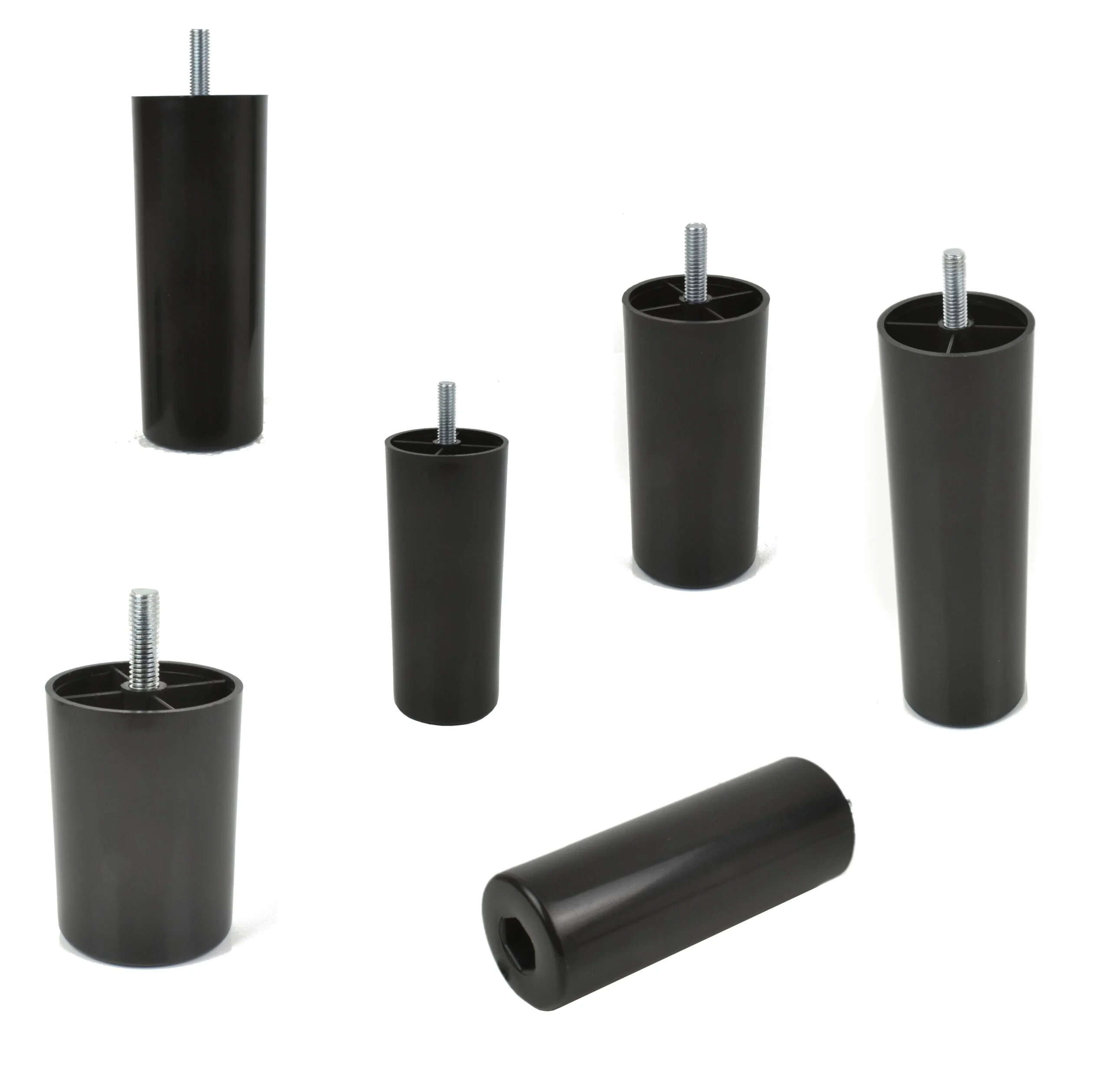 Kunststoff Möbelbeine Ø50mm Mit Montageplatte H: 50-150mm – Bild 3