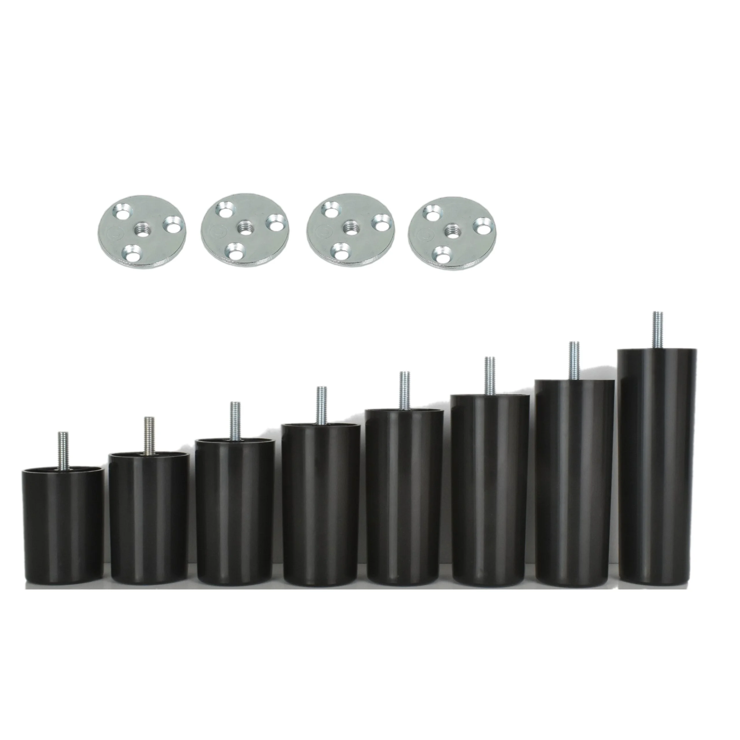 Kunststoff Möbelbeine Ø50mm Mit Montageplatte H: 50-150mm