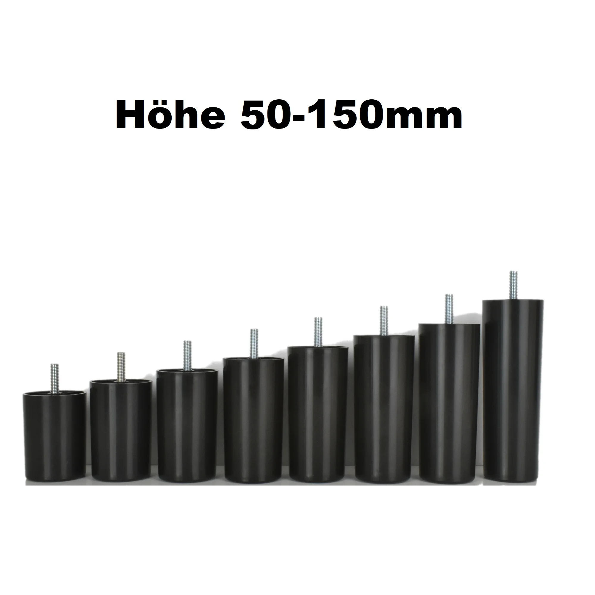 Kunststoff Möbelbeine Ø50mm Mit Montageplatte H: 50-150mm – Bild 4