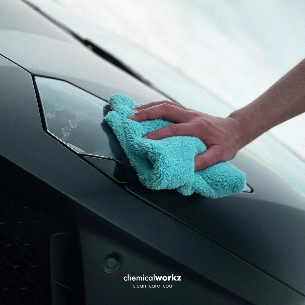 ChemicalWorkz Blue Edgeless Soft Touch Premium Poliertuch 500gsm 40×40 blau – Bild 5