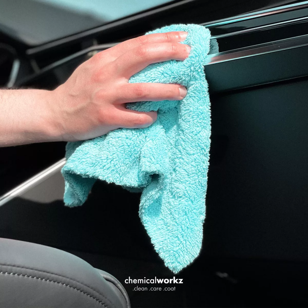 ChemicalWorkz Blue Edgeless Soft Touch Premium Poliertuch 500gsm 40×40 blau – Bild 6