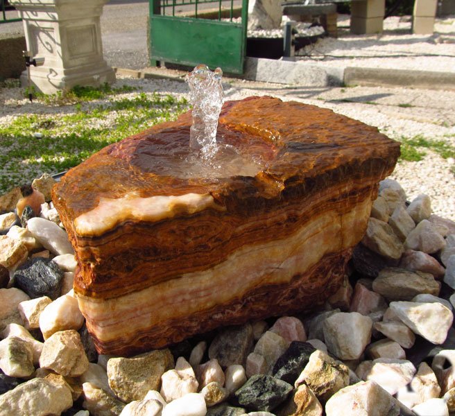 Gartenbrunnen Flat-Rock XL Onyx Stripes 20-50cm – Bild 4