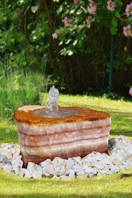 Gartenbrunnen Flat-Rock XL Onyx Stripes 20-50cm