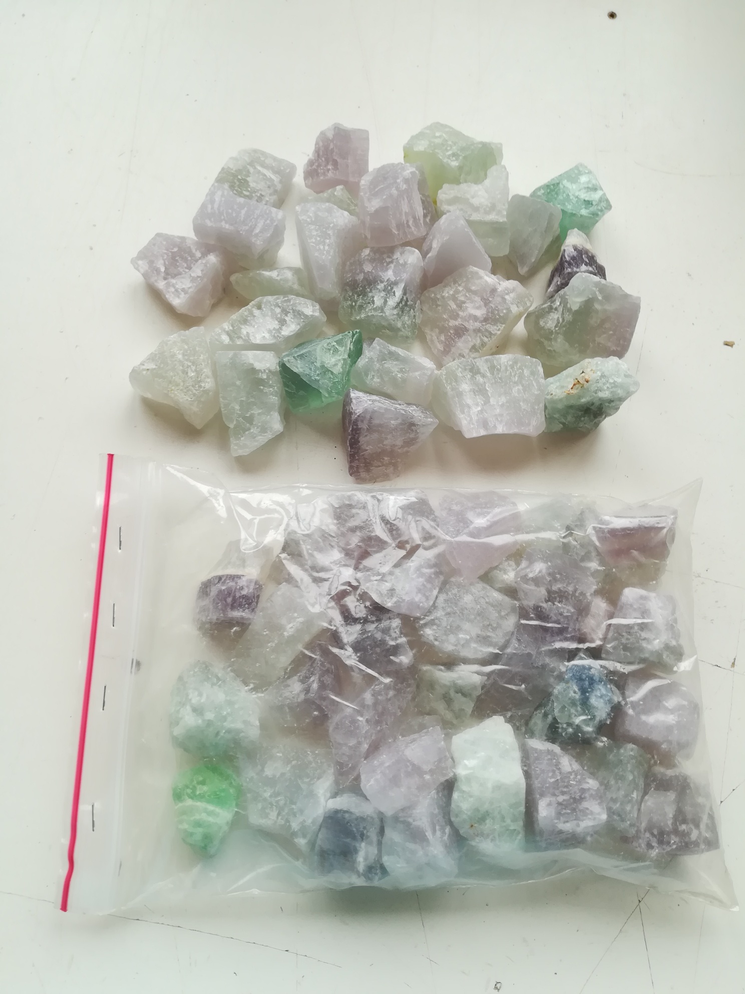 Fluorit Chips lila-grün – Bild 5