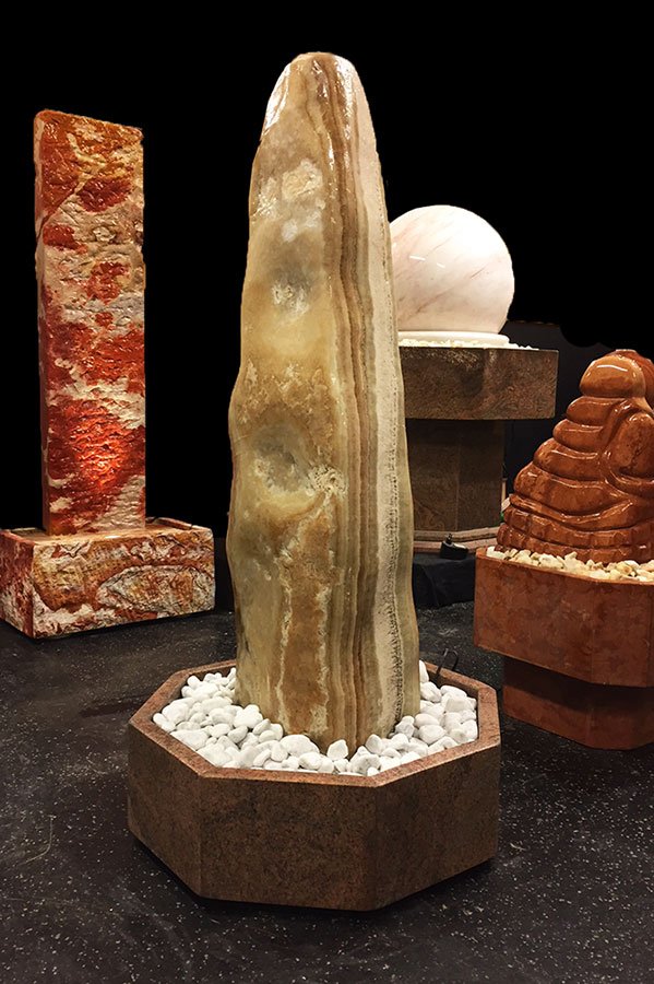 Onyx-Brunnen “Caramello” 117cm – Bild 3