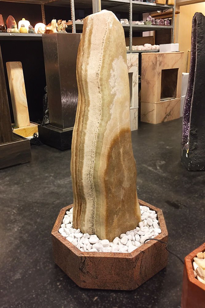 Onyx-Brunnen “Caramello” 117cm – Bild 4