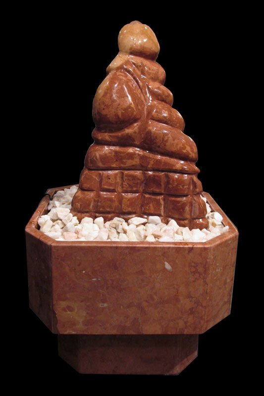 Skulpturbrunnen Red Aztek 80cm