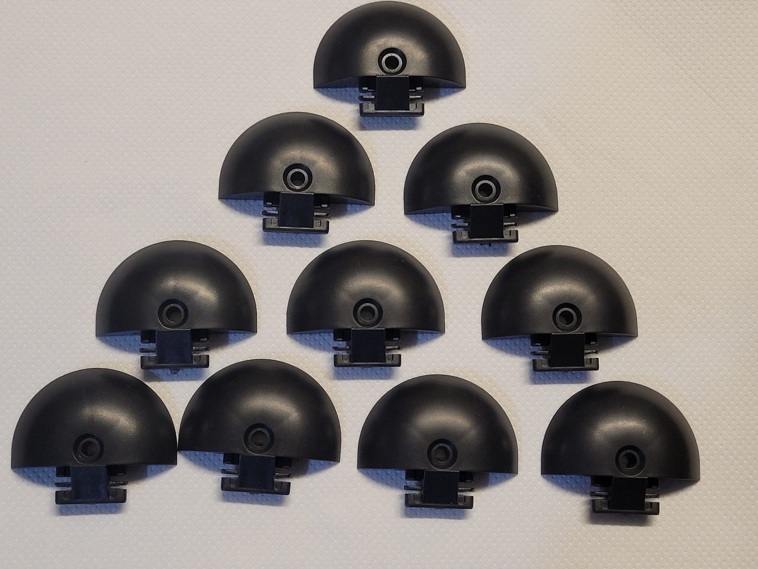 10 x Endstück-Kappe für Airlineschienen Halbrundprofil