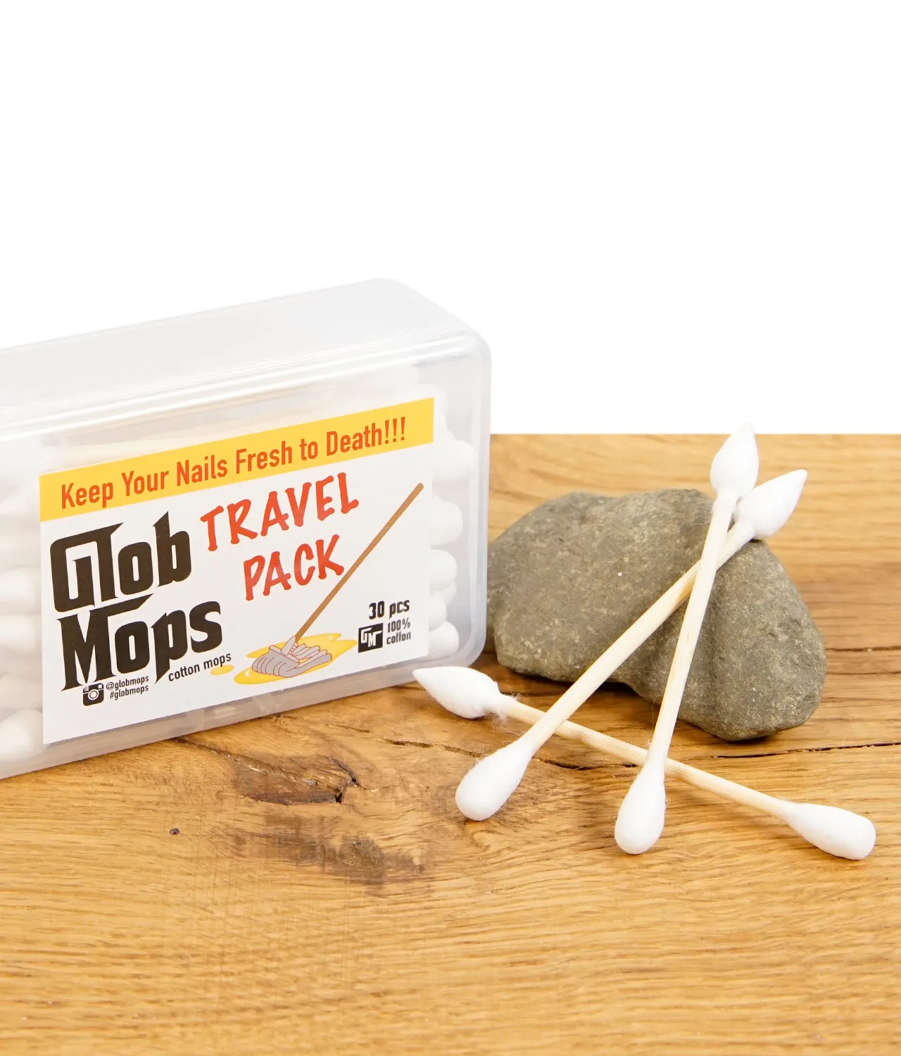 Glob Mops Wattestäbchen Travel Pack 30er Pack