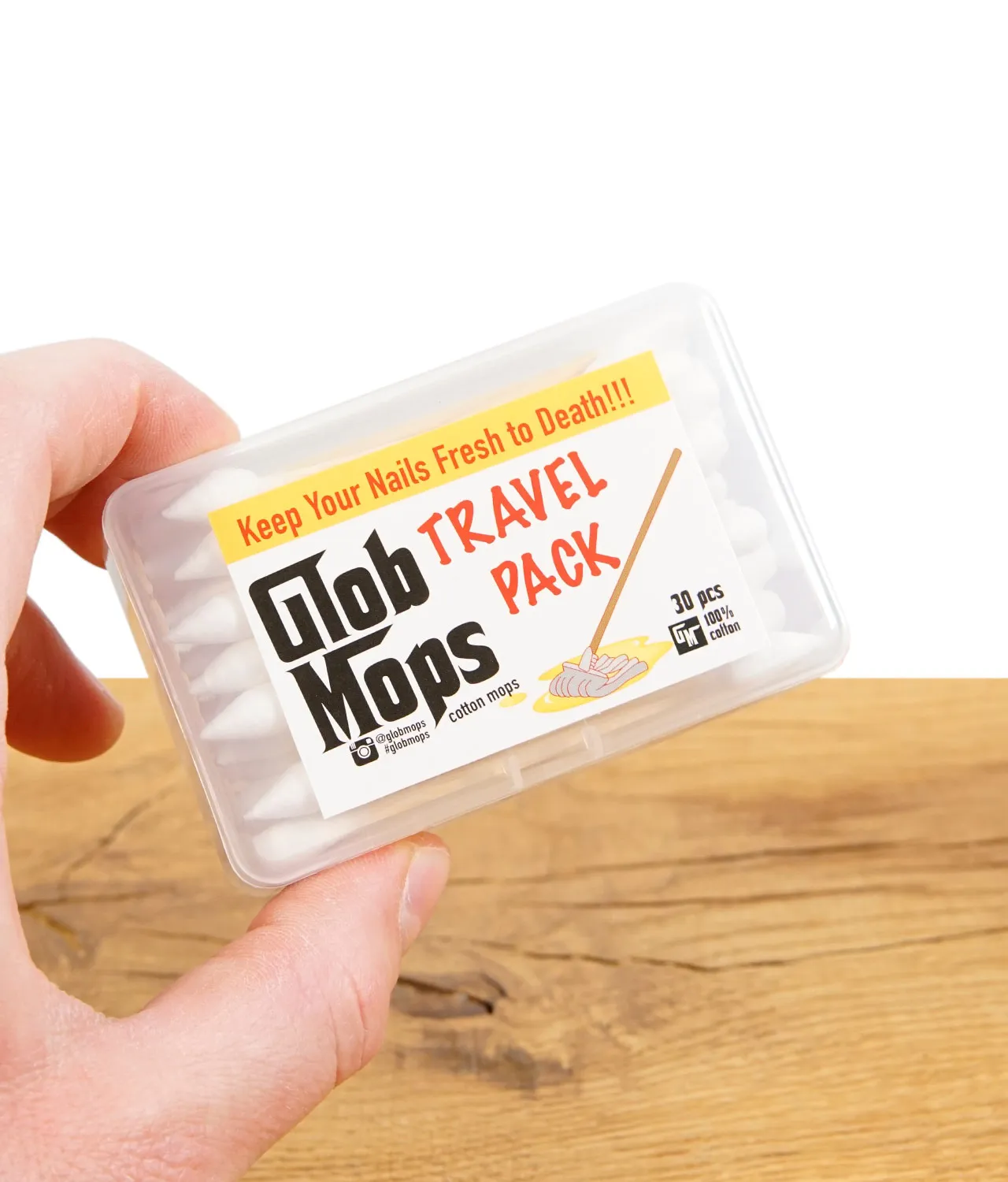 Glob Mops Wattestäbchen Travel Pack 30er Pack – Bild 3
