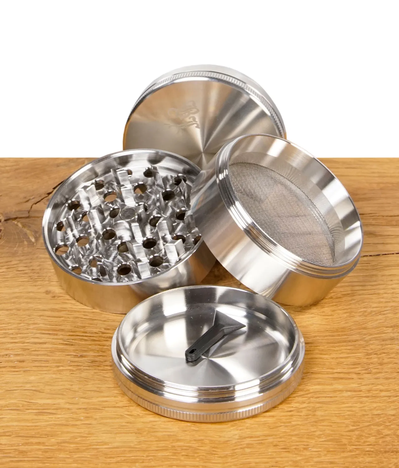 Black Leaf Edelstahl Grinder Ø63mm – Bild 3