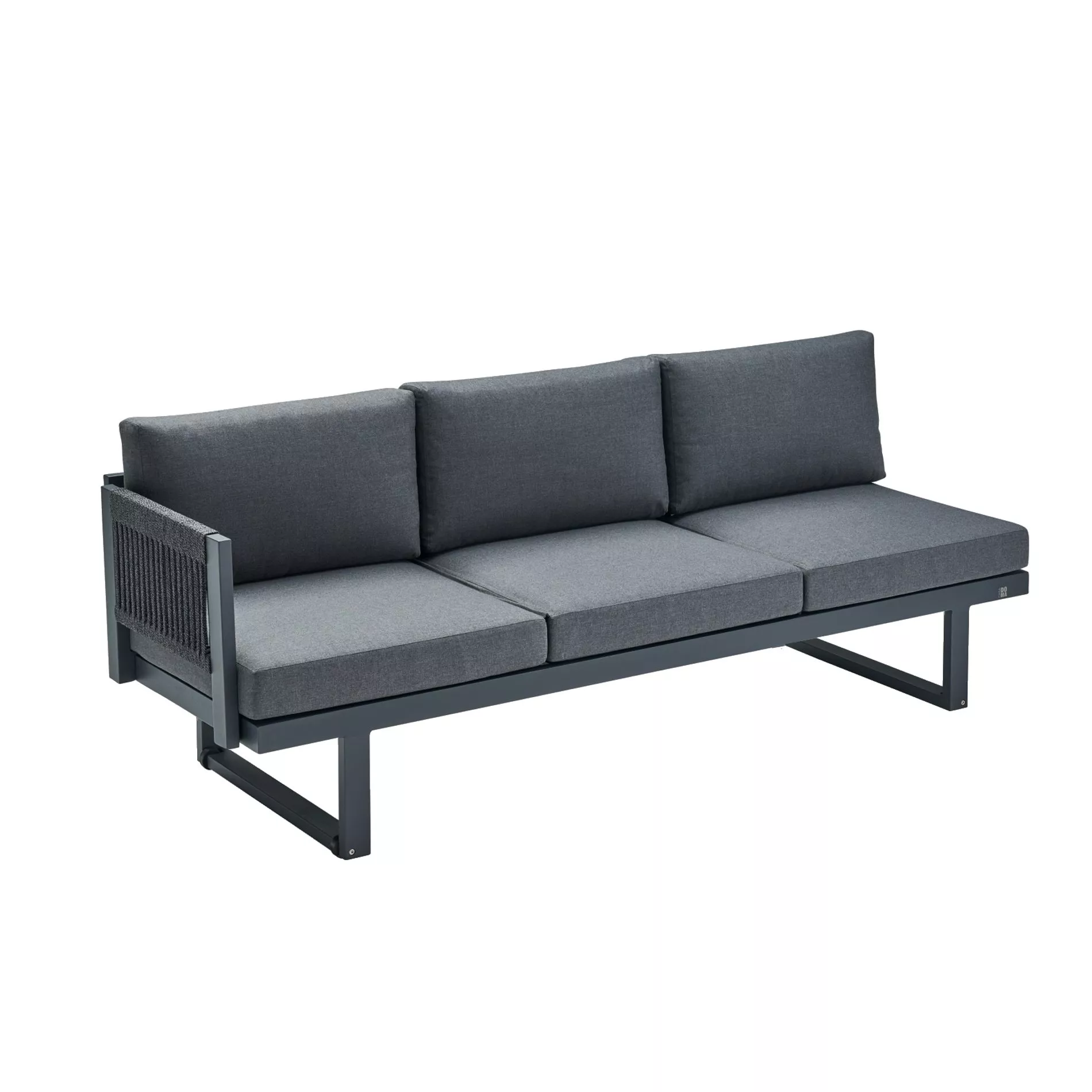 CASA DOMA Aragona Lounge-Seitenteil 3-Sitzer, Alu/Rope