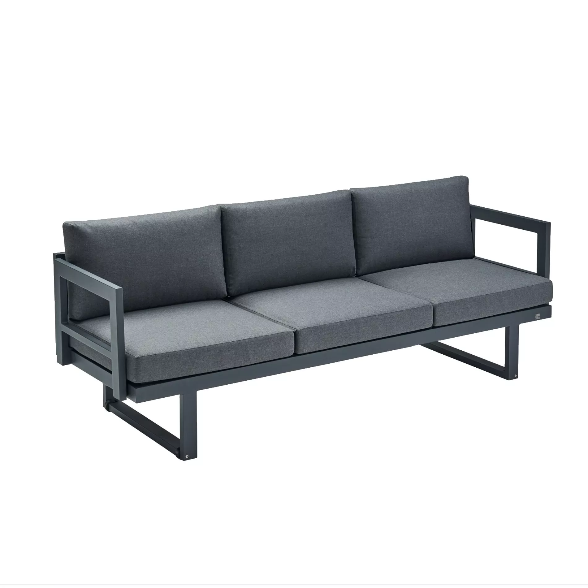 CASA DOMA Aragona Loungesofa 3-Sitzer, Aluminium