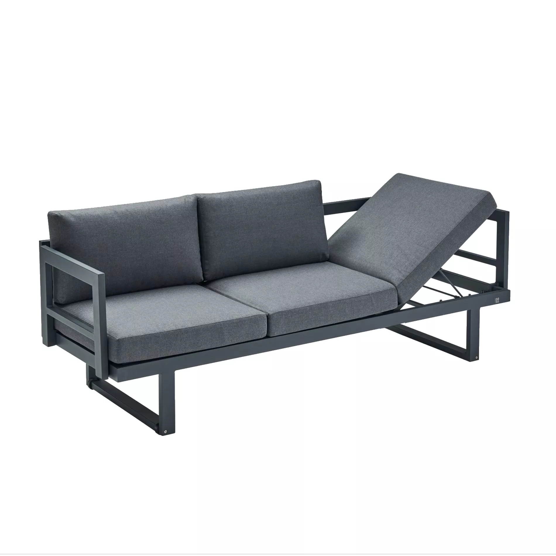 CASA DOMA Aragona Loungesofa 3-Sitzer, Aluminium – Bild 5