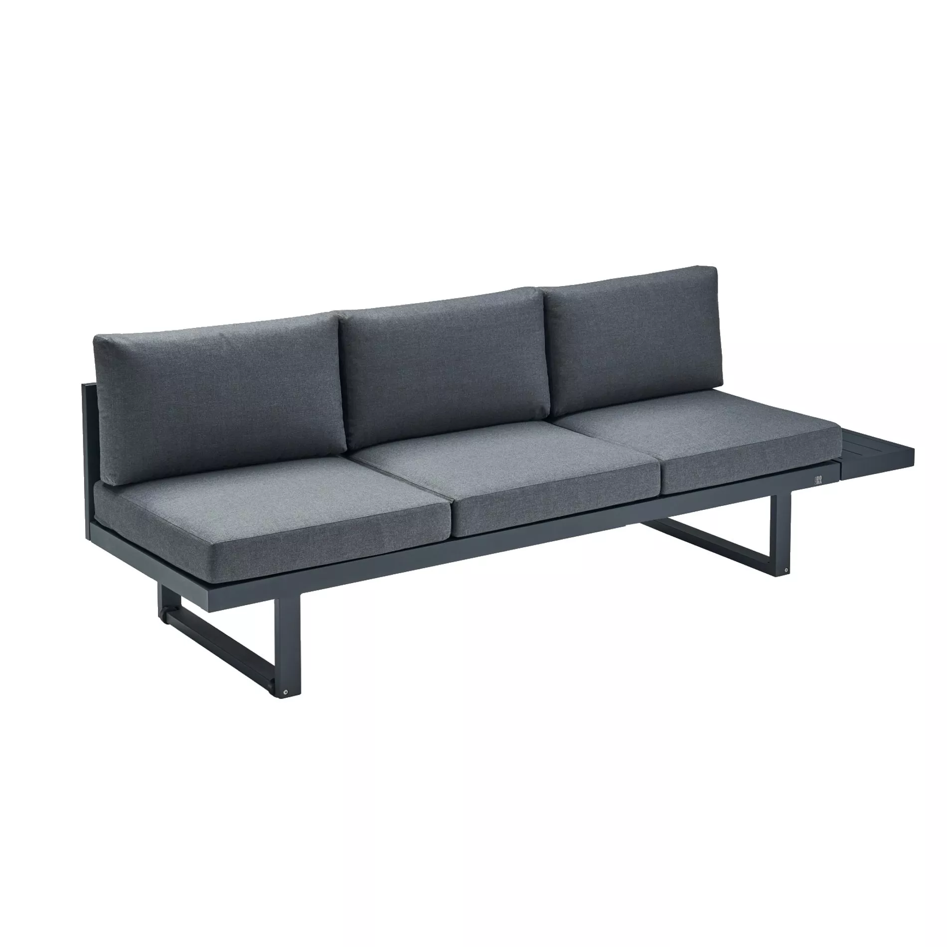 CASA DOMA Aragona Lounge-Seitenteil 3-Sitzer mit Ablage, Aluminium