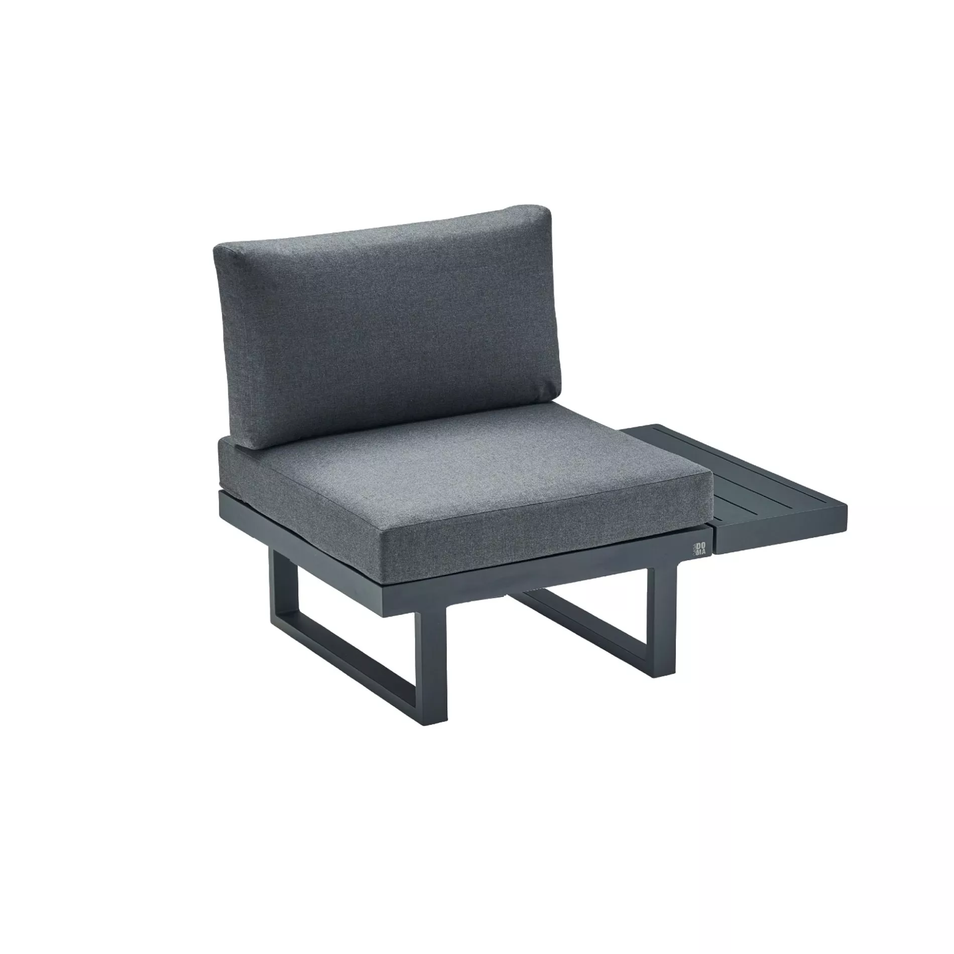 CASA DOMA Aragona Lounge-Seitenteil 1-Sitzer mit Alu-Ablage, Alu/Rope