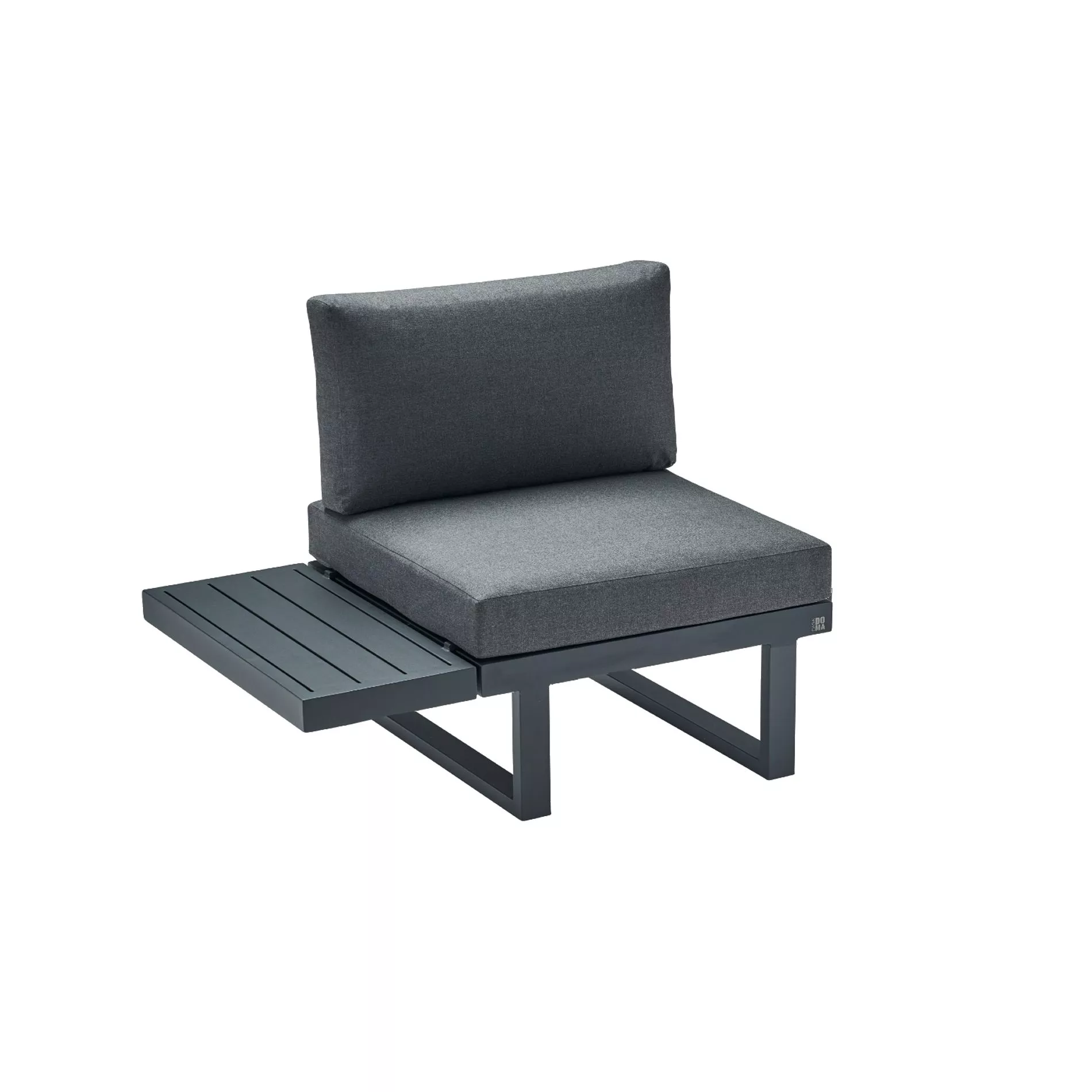 CASA DOMA Aragona Lounge-Seitenteil 1-Sitzer mit Alu-Ablage, Alu/Rope