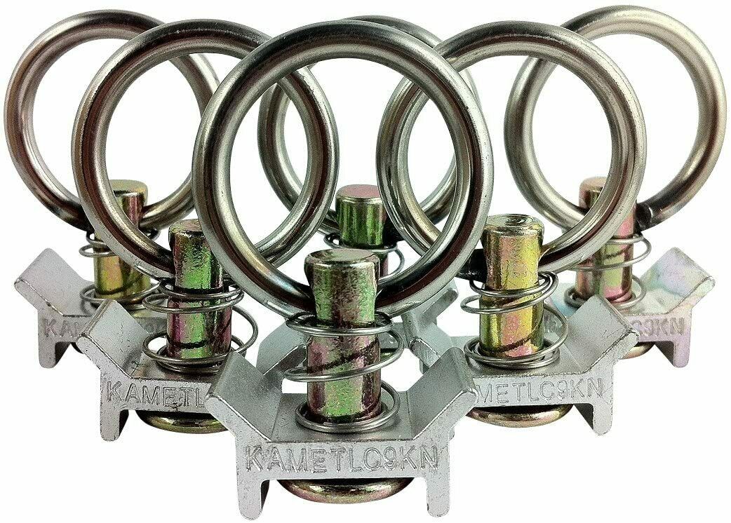 6 x Single Endbeschlag Endfitting für Airlineschiene Zurrschiene Flugöse 1800