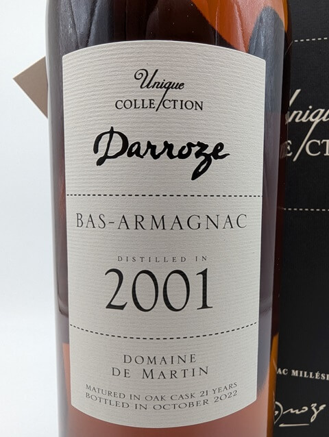 Armagnac Domaine De Martin 2001 Darroze – 49%