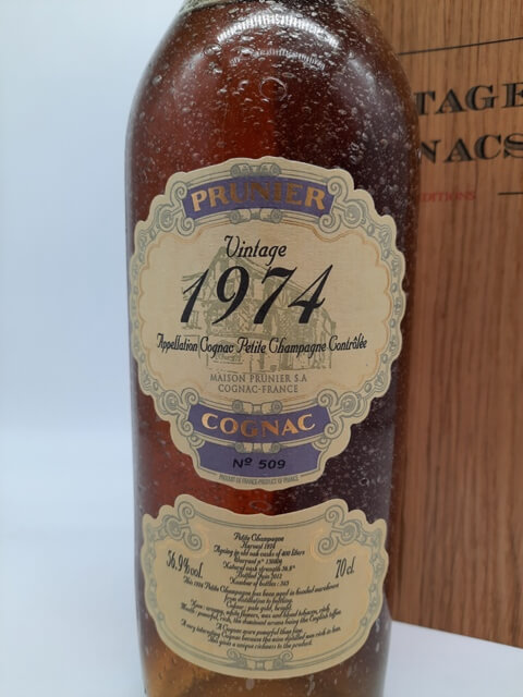 Cognac Prunier 1974 Petite Champagne – 56,9%
