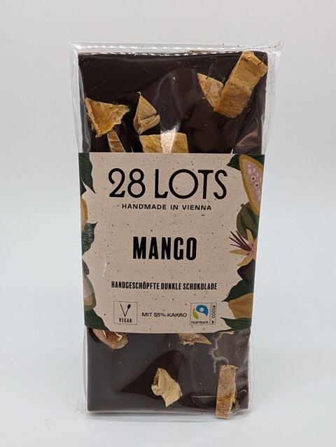 Dunkle Schokolade Mango 28 Lots – 85g