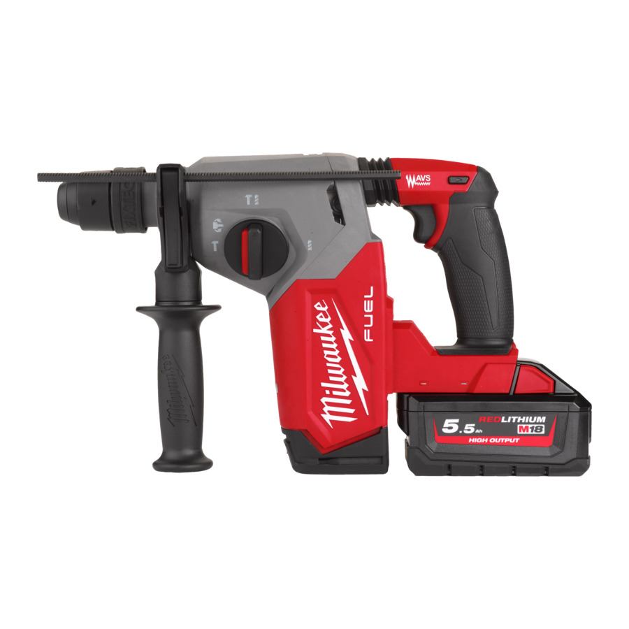 Milwaukee M18 FHX FUEL™ Akku-Kombihammer – inkl. 2x 5,5Ah Akkus und Schnellladegerät