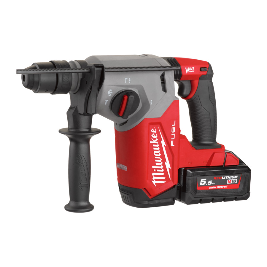 Milwaukee M18 FHX FUEL™ Akku-Kombihammer – inkl. 2x 5,5Ah Akkus und Schnellladegerät