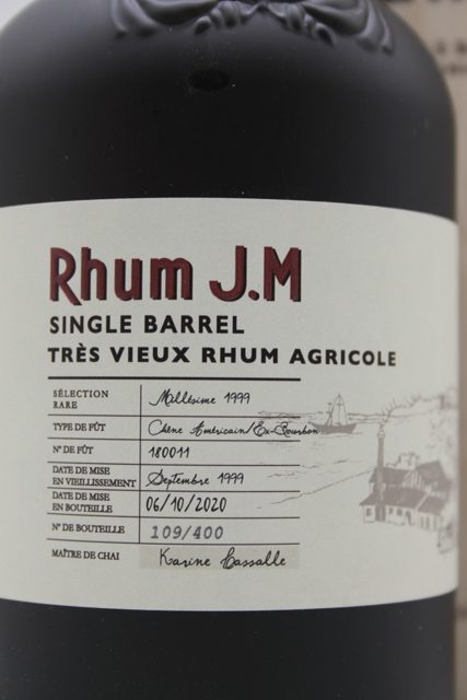 Rhum J.M 1999 Millésime – 43,15%