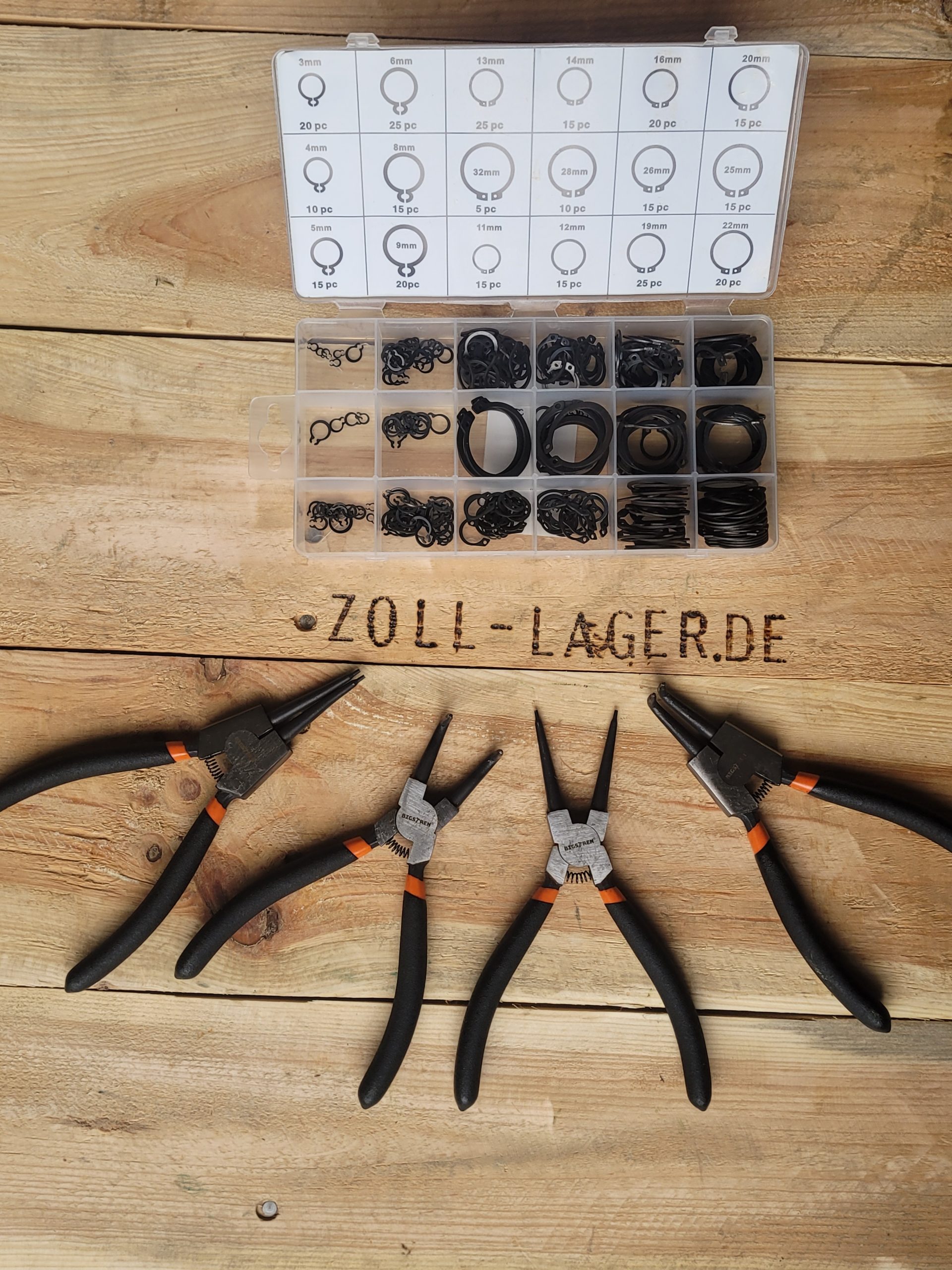 Seger-Ringzange 4 Stück & 300 tlg. Seegeringe