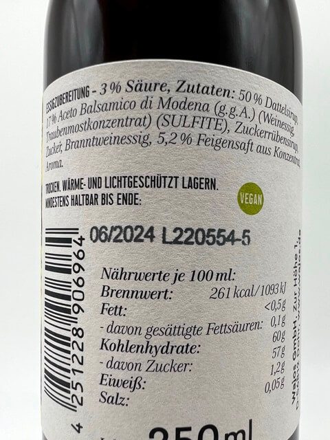 Feige-Dattel Crema Wajos – 250ml