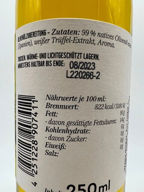 Weißer Trüffel auf Olivenöl Wajos – 250ml