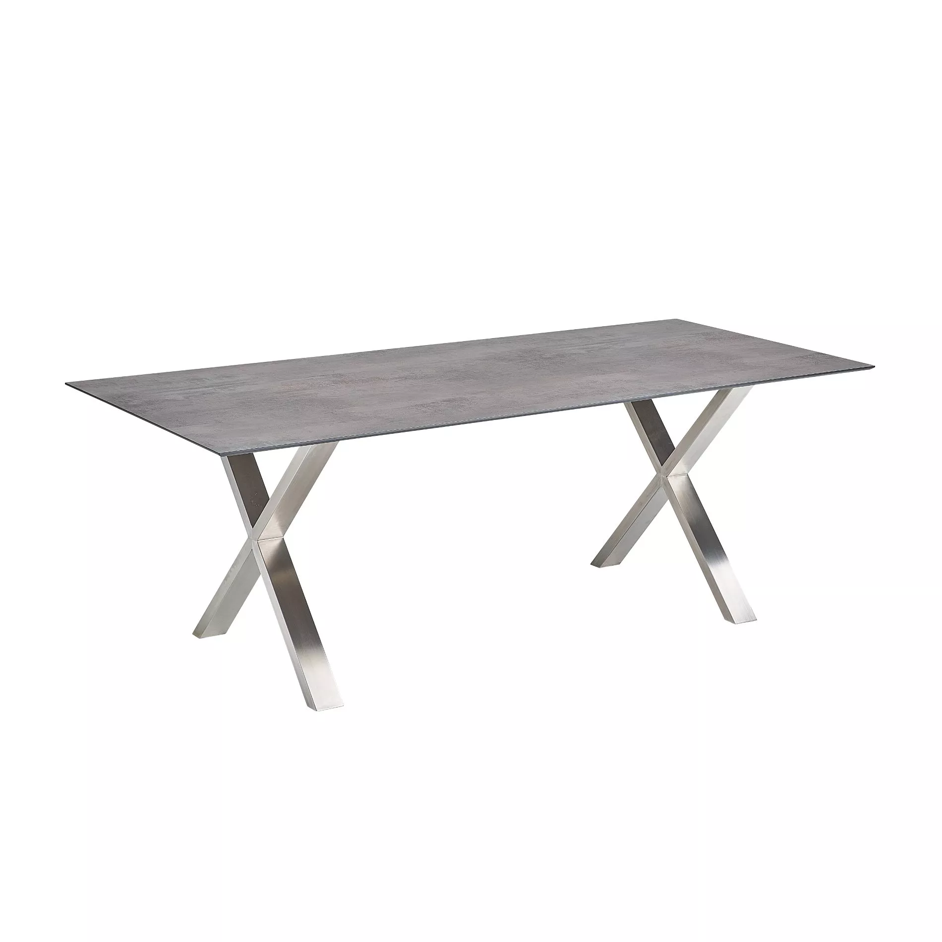 CASA DOMA Falerna Gartentisch, Edelstahl/HPL 210×100 cm