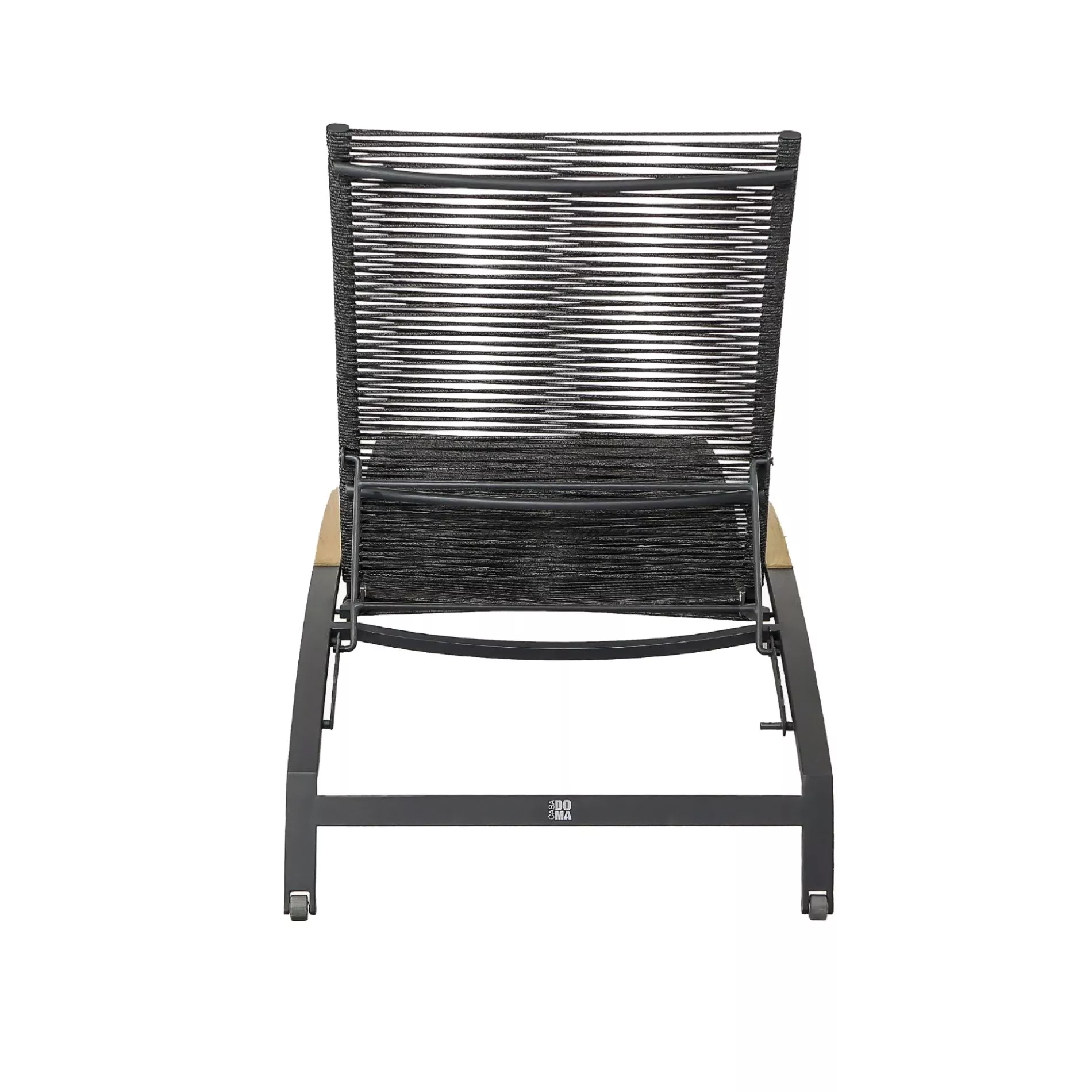 CASA DOMA Mineo Sonnenliege Edelstahl anthrazit/Rope/Teak – Bild 6