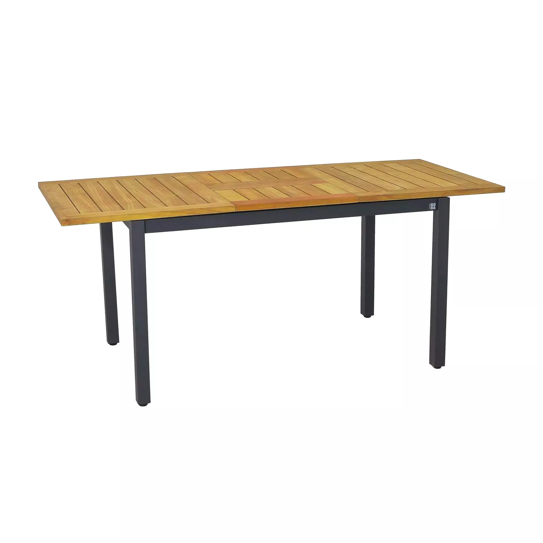 CASA DOMA Ugento Ausziehtisch, Edelstahl anthrazit/Teak – Bild 3