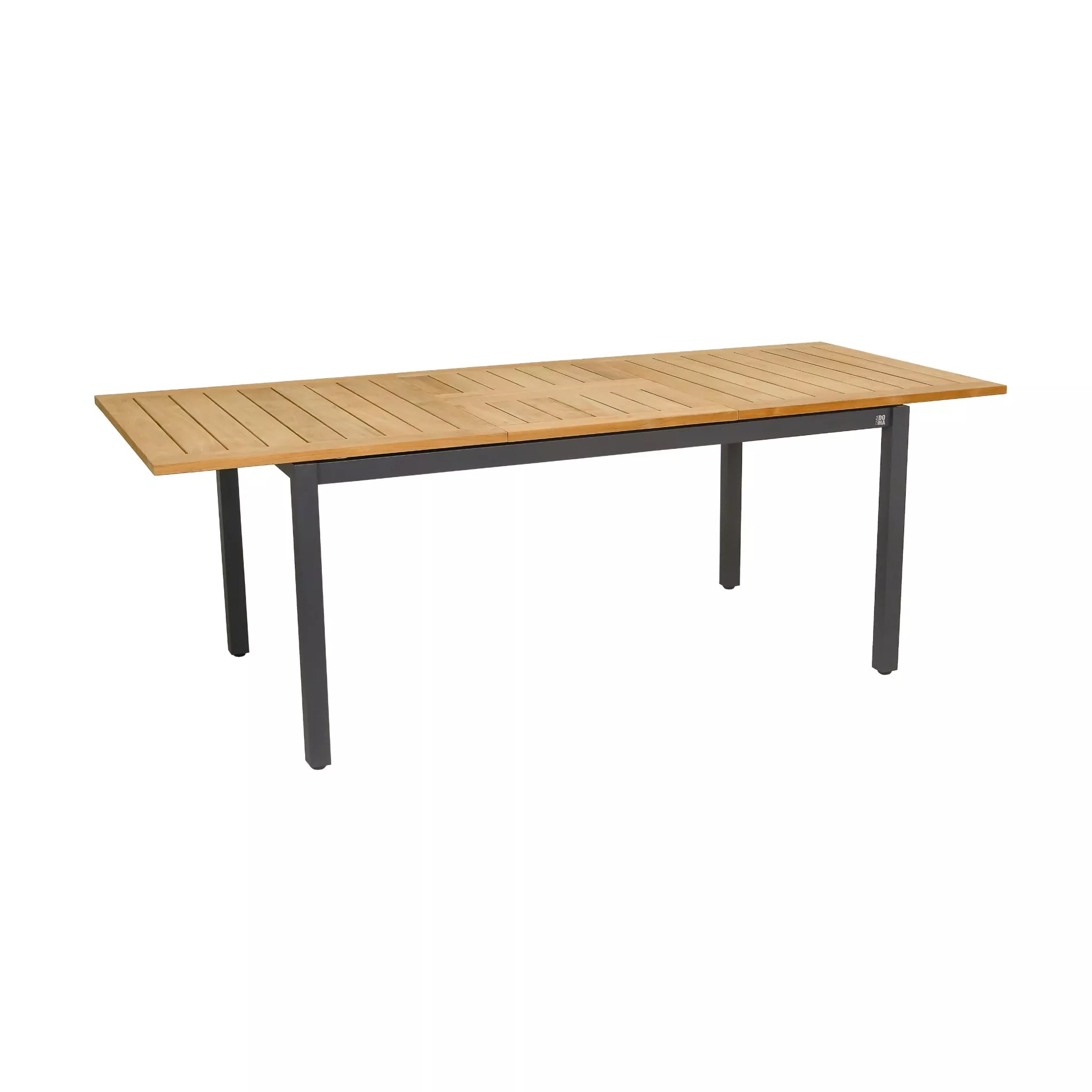CASA DOMA Ugento Ausziehtisch, Edelstahl anthrazit/Teak – Bild 6