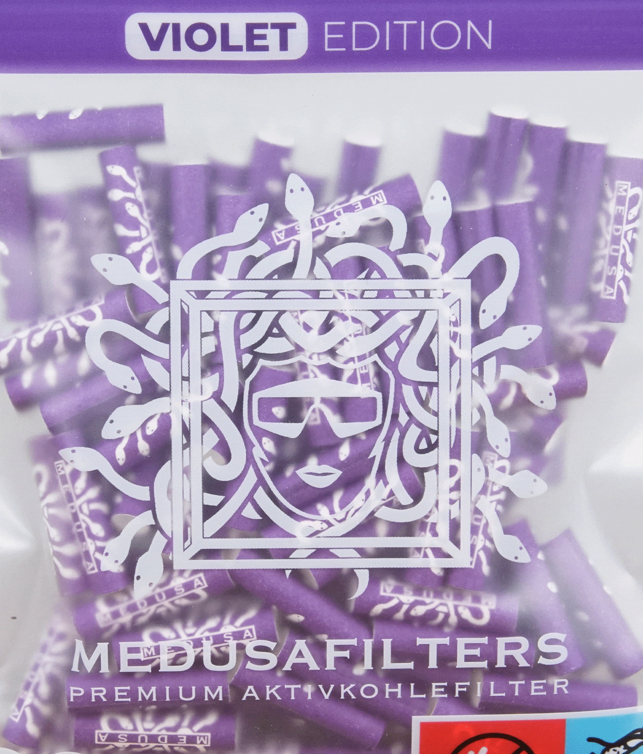 Medusafilters Aktivkohlefilter 100er Pack Ø6mm Violet