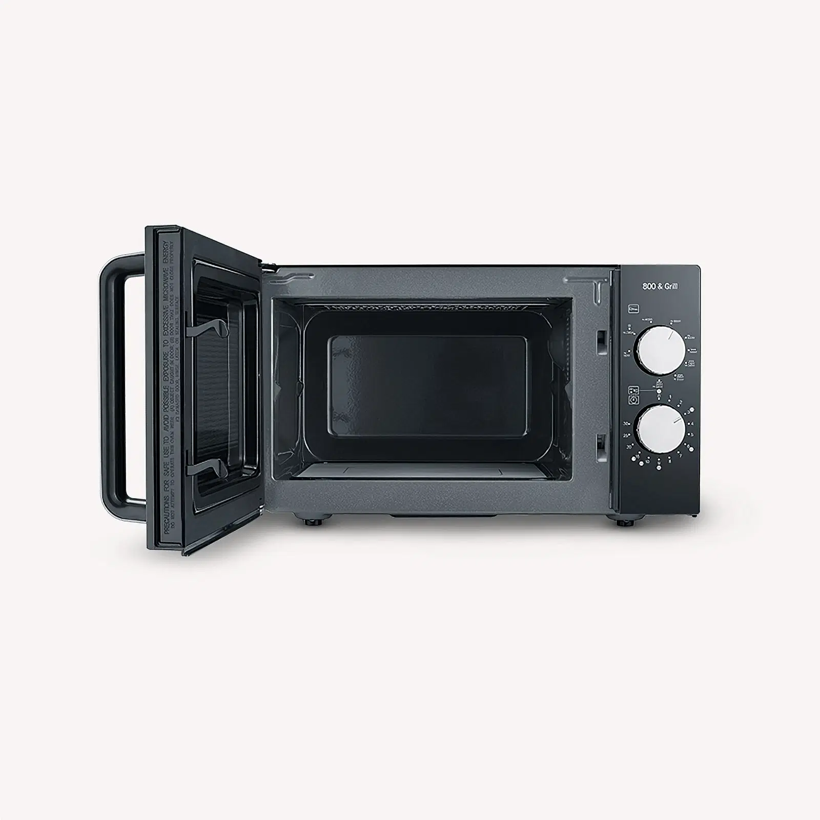 Microondas 2 en 1 con base de cristal y grill